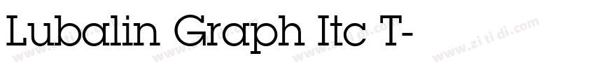 Lubalin Graph Itc T字体转换